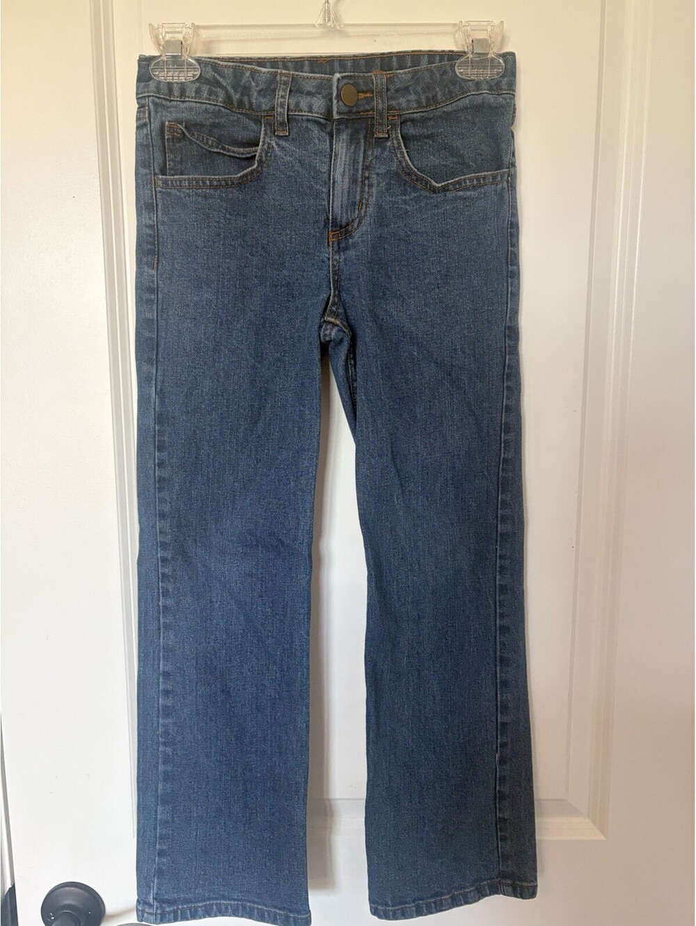 Carhartt Boy’s Size 10 Boot Cut Jeans Adjustable Waist Blue Denim BD8374-B